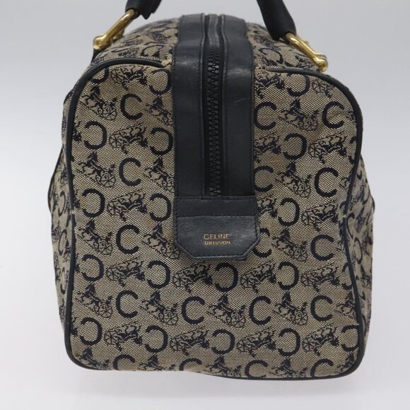 CELINE C Macadam Hand Bag Canvas Navy Auth bs23203 - Picture 4 of 16